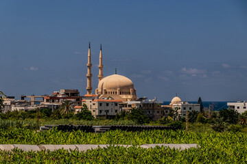 Naklejka premium Hajj Baha'a Deen Hariri Mosque near Sidon town, Lebanon