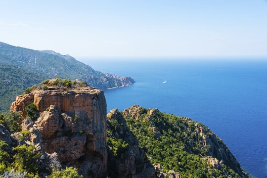 Rock formations, Calanche of Piana, Calanques de Piana, Gulf of Porto, Corse-du-Sud, Corsica, France