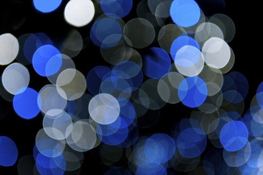 Blue and white lights