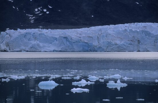 Drift ice, close to Monaco glacier, Spitsbergen, Svalbard, Arctic, Norway