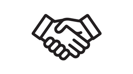 Obraz premium Handshake Icon For Business Partnership And Agreement Concepts Isolated On White