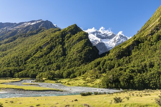 Matukituki River, Rob Roy Glacier, Mount Aspiring National Park, Otago, South Island, New Zealand