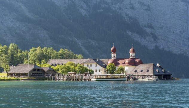 Pilgrimage Chapel St. Bartholom&auml;, Sch&ouml;nau am K&ouml;nigssee, National Park Berchtesgaden area, Bavaria, Germany