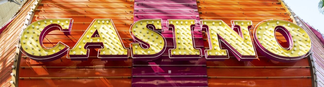 Casino sign, neon sign, Las Vegas, Nevada, USA