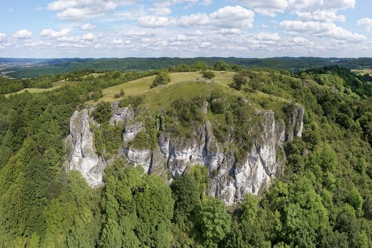 S&uuml;dkuppe Rodenstein 531, 7m, Ehrenb&uuml;rg Mountain, Franconian Jura, Franconian Alps, Franconian Switzerland-Veldenstein Forest nature Park, Upper Franconia, Franconia, Bavaria, Germany