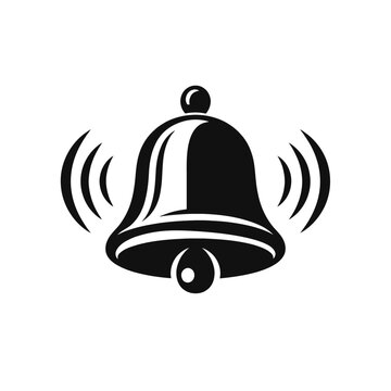 Notification bell icon ringing loudly alerting users to new messages or updates