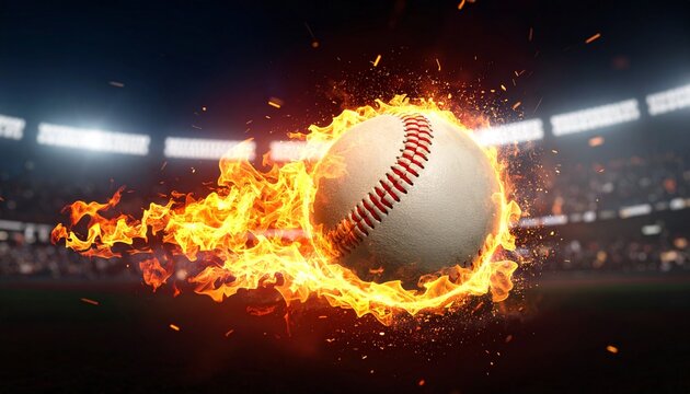 炎が出るほどの剛速球の写真