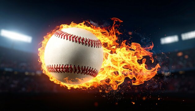 炎が出るほどの剛速球の写真