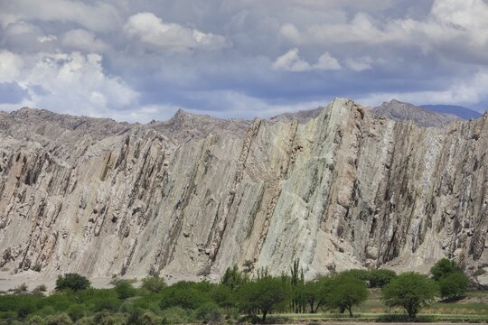 Geologic formations of a dry lake bed in the Monument Natural Angastaco, Salta, Argentina