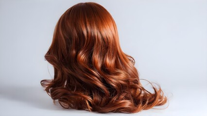 Fototapeta premium Long Wavy Red Hair Back View Beauty Concept
