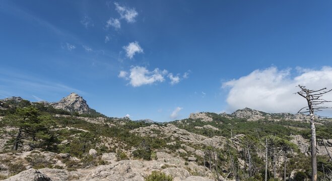 Mountain landscape, Punta di u Diamante, Punta del Diamante, Alta Rocca, L'Osp&eacute;dale, Corsica, France