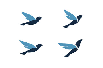 Obraz premium Bird Flight Icons – Abstract Motion and Direction