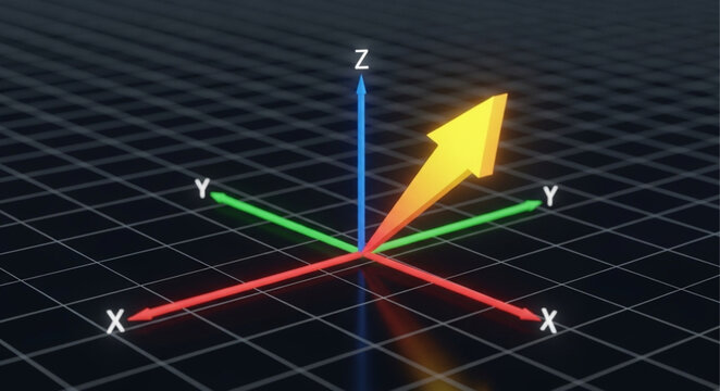 3D Coordinate System Arrow.