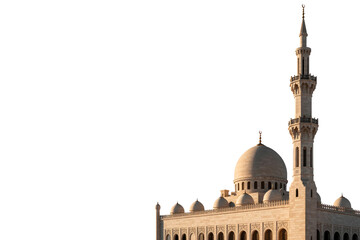 Obraz premium Islamic Mosque Minaret Architecture Isolated PNG Transparent Background