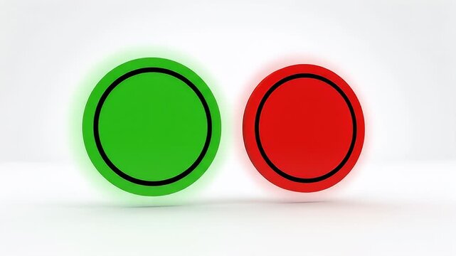 Green and red button icons.