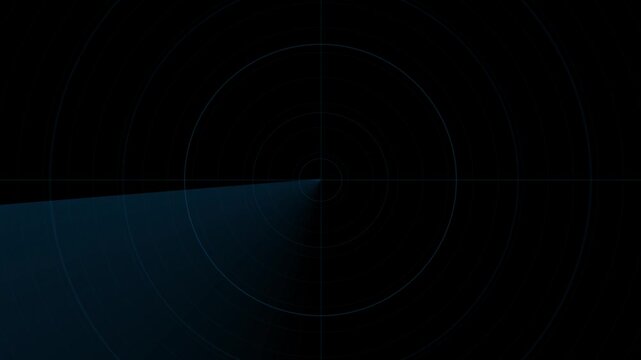 abstract blue background rader with rays technology in world Signal transmitted sonar radar animated with transparent background. Radar point to detect enemy position.