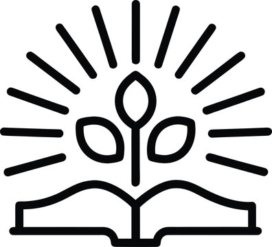 997 book with light beam knowledge radiating vector illustration on transparent background