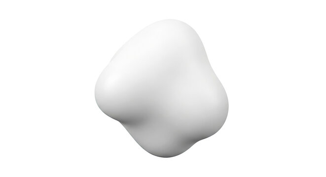 Abstract White Organic Shape