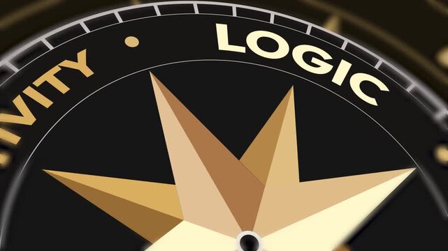 Creative compass design in 4k animation for business success and decision-making inspiration videos