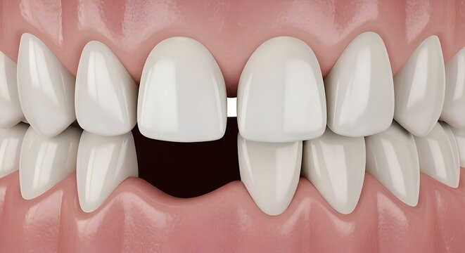 Missing Tooth Gap in Human Mouth - Dental Health Close-up