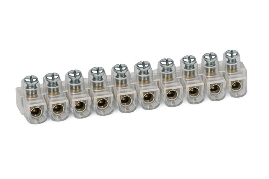 Electrical terminal block connecting ten screw wire connectors