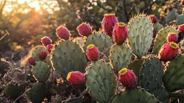 Sunset Prickly Pear Cactus Harvest