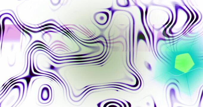 Shapes and colors shift and flow in a digital space. Different patterns emerge and change throughout the animation