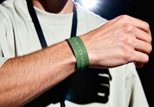 Event Wristband Mockup