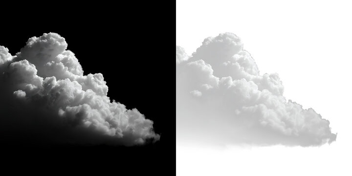 White fluffy cloud floating on a transparent background during daylight hours near the sky