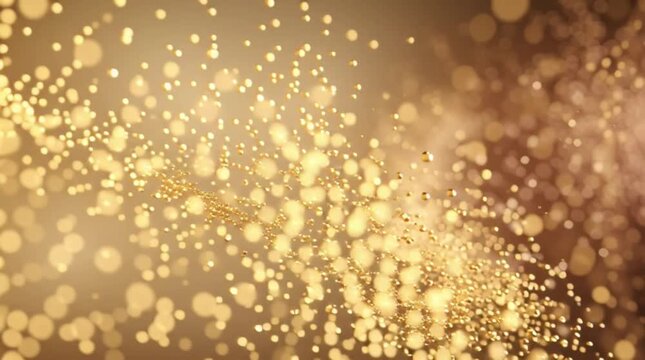 golden and brown shades with shiny dots that create the effect of shimmer and light. The background is soft and warm.
