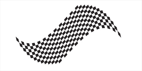 Obraz premium Checkered flag. Signaling on the race track. fabric texture with cubes, background for presentations and start pages