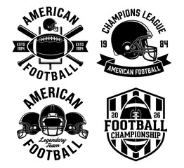 Fototapeta premium American football logo set for college team apparel and championship