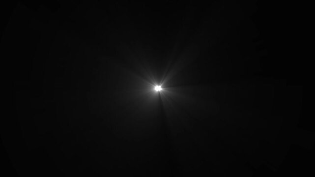 Shining star and light rays motion graphics on black chroma key alpha channel background  4k animation