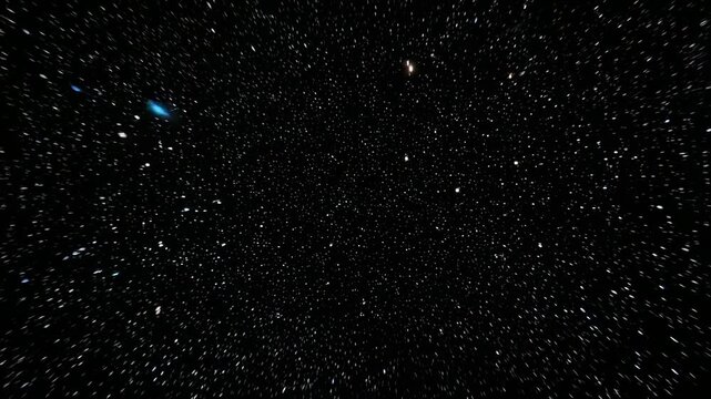 A vast expanse of space illuminated by countless stars. A cosmic dark vista