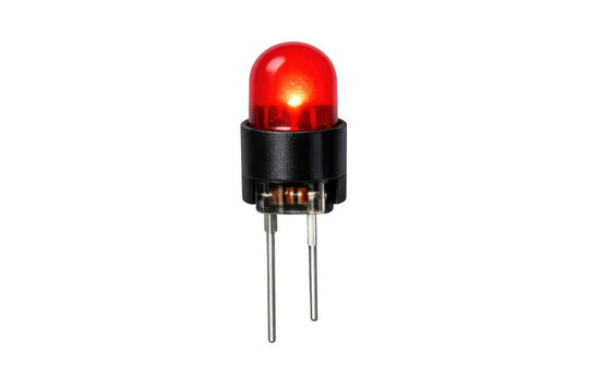 Glowing red led light-emitting diode indicator