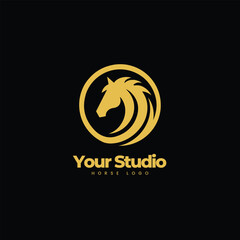 Fototapeta premium Modern Horse Logo Design with Elegant Silhouette for Premium Branding