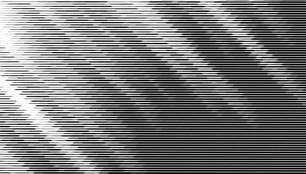 Abstract Monochrome Diagonal Stripe and Dot Halftone Background Pattern with Linear Gradient Effect. Vector Format Illustration. EPS10 