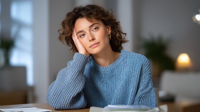 Woman consolidating credit card statements into single folder at minimalist desk with scissors cutting up cards and relief visible on face in clean white room, perfect for debt consolidation freedom