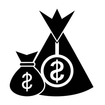 Reduce money and doller icon vector an white background.jpg