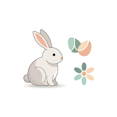 Fototapeta premium Kitchen Whisk Vector Illustration for Modern Minimalist Easter Decor Photos Design Element