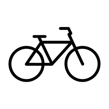 Minimalist vector of a bicycle in design