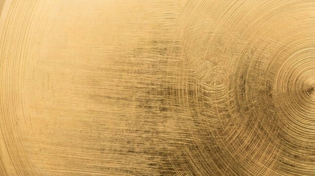 Golden metallic surface with radial brushed texture. , quantum AI integration, quantum machine learning, AI quantum hardware, hybrid quantum classical, quantum computing AI, copy space