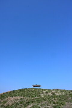 新潟市西蒲区間瀬の海と公園の景色（新潟県新潟市西蒲区）