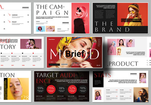 Mood and Brief Presentation Template Design Layout