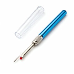 Naklejka premium Metal Seam Ripper with Clear Cap Isolated on White Background