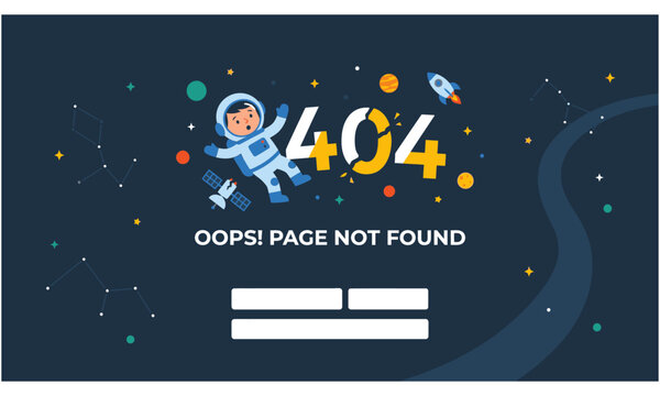 Error landing page : A broken robot malfunctions and falls apart with tools scattered around it on a screen displaying an error message.	
