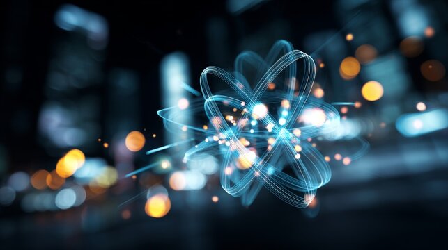 Digital dreams: exploring the atomic universe through ai lenses. Digital control. Electronic elegance: advanced structures in quantum design. Business intelligence. Futuristic screens.