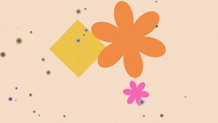 Distraction Free Wallpaper - Peach colors with Geometric Shapes background © Diana