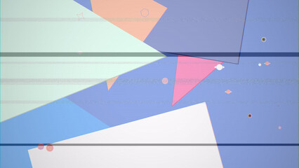 Distraction Free Wallpaper - Petal Pink White Blue colors with Papercut background © Diana