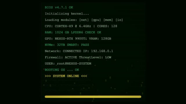 Retro Computer Screen with Green Text and Code, Old Technology Interface, Digital Data Processing.